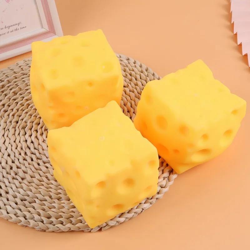 1 Stück Riesen-Käse-Quetschspielzeug Extra Große Größe Käse Squishy Fidget Spielzeug Langsamer Rückprall Formbare Entlüftungsball für Erwachsene Geschenke