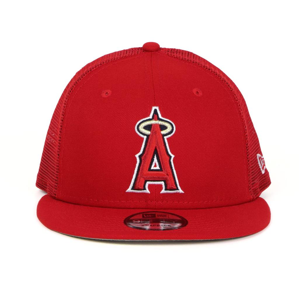 New Era MLB 9FIFTY Anaheim Angels Snapback Mesh Free Size Cap, Red,