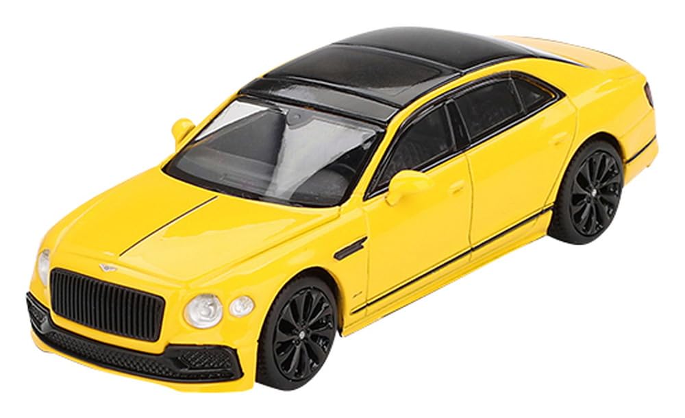 MINI GT Scale Bentley Flying Spur Monaco Yellow Finished Product 1/64 (Right-Hand Drive) MGT00955-R