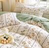 Floral Bedding Set for Kids, 100% Cotton Duvet Cover with 2Pcs Pillowcases Twin Queen King, Full Size, Customized Size Bed Linen
