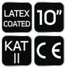 Latex-coated polyester work gloves (crincle), 3131X, size 10