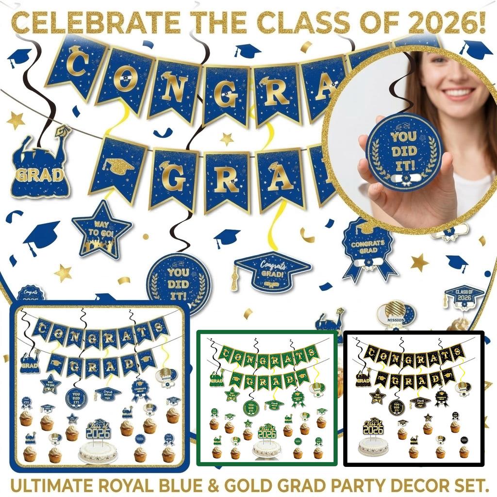 Graduation , Campus Graduation Decoration, Party Decoration Set, Indoor Dining Event