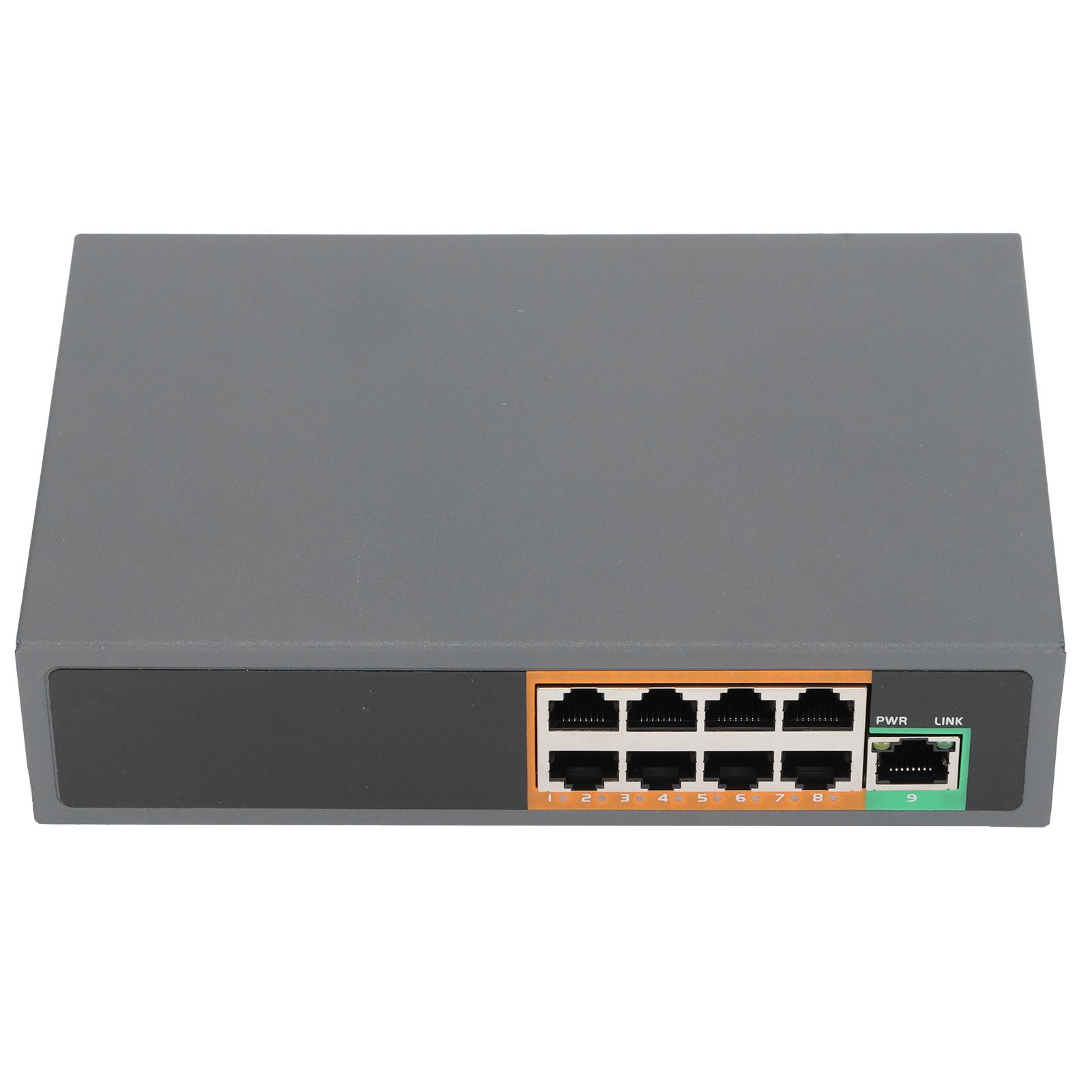 

POE-комутатор 9 портів Gigabit Ethernet-адаптер для IP-камер CCTV систем безпеки бездротової точки доступу EU Plug