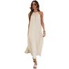 Sexy Backless Halter Dress European and American Sexy Big Backless Seaside Vacation Hanging Neck Dress Women