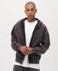 AVIREX Acid Wash Zip Up Hoodie Men's M 410 Charcoal 783-6131001
