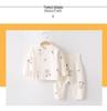 Spring & Autumn Pure Cotton Baby Underwear Set - High Waist Belly Protection Top & Trousers, Tagless for Newborns