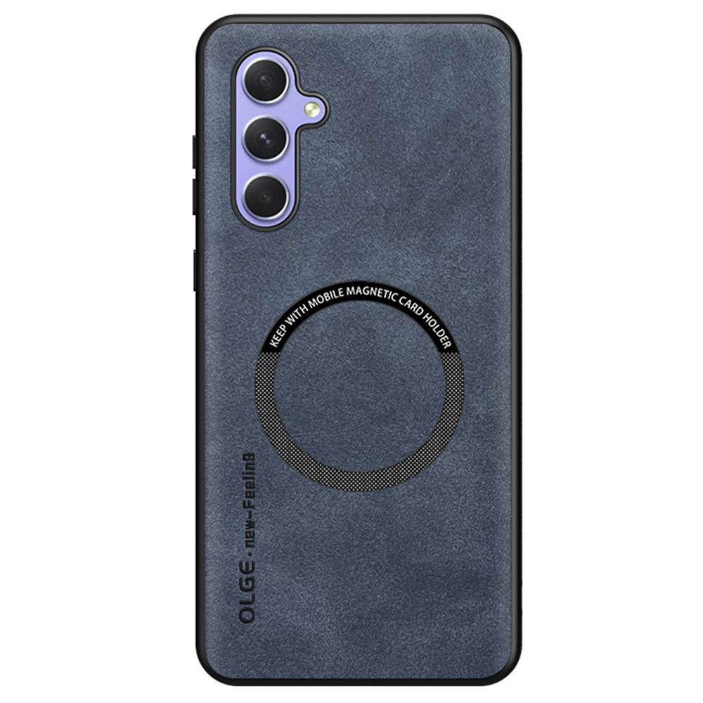 For Samsung Galaxy S25+ Case Compatible with MagSafe Anti Drop PC+TPU+PU Leather Back Cover