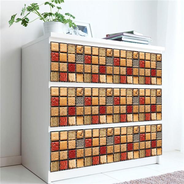 Vodotěsné samolepky na dlaždice s 3D vzorem mandaly Kuchyňské dekorace do koupelny Samolepicí samolepky na nábytek na zeď Tapety na podlahu