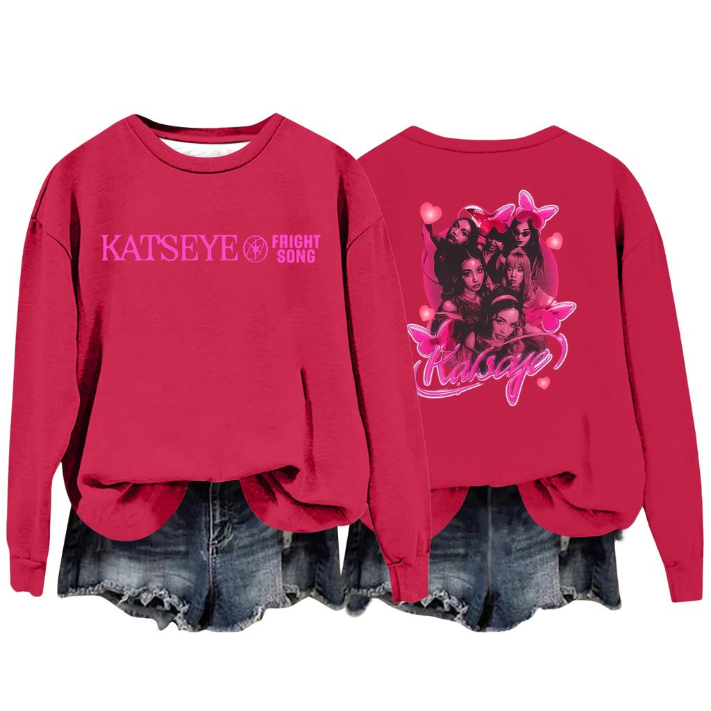 Hanorac larg casual de damă cu mânecă lungă și imprimeu