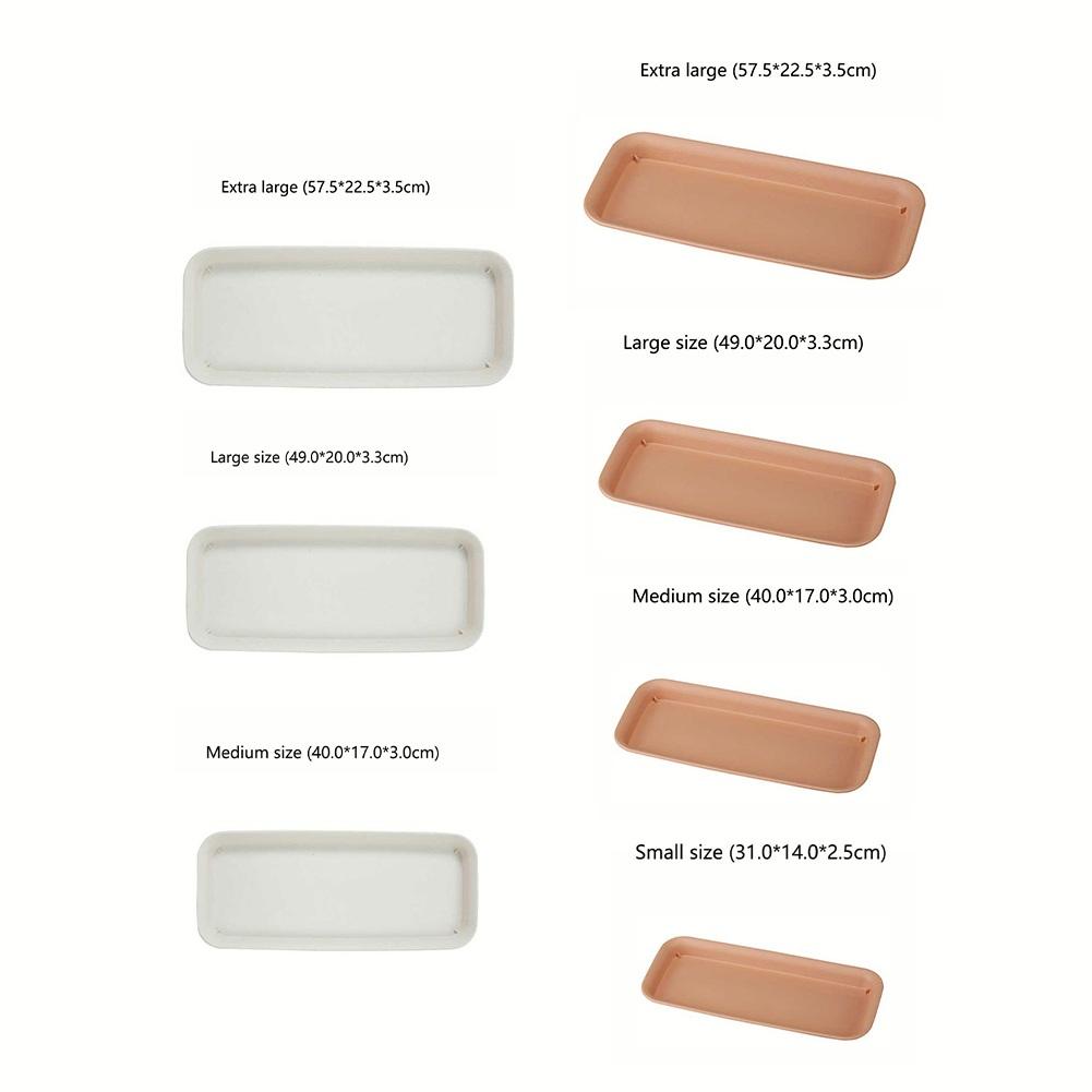 Heavy Duty Resin Saucer for Potted Plants Rectangle Design Ensures Effective Water Collection and Floor Protection