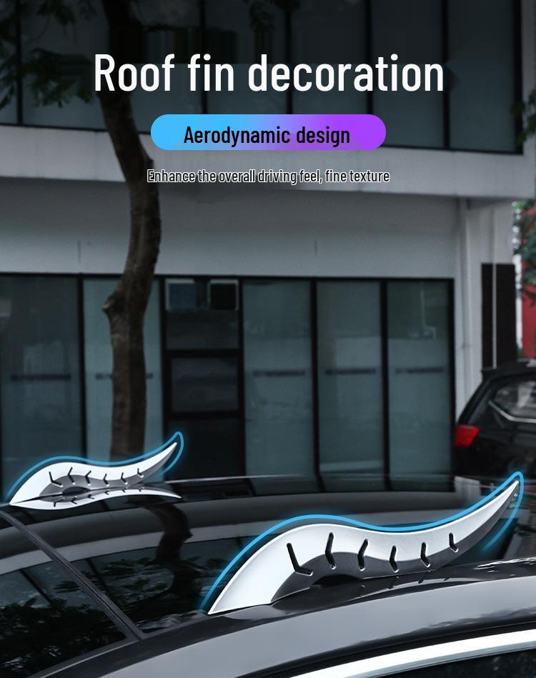Dragon Horn Carbon Fiber Car Roof Ornament Spoiler Fin for Various Models