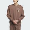 Adidas Crew Neck Sports Casual Pullover Long Sleeve Sweatshirt Men Sweatshirt Rock-Deep-Earth-Brown IX4911