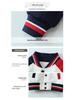 Children's Academy Style Color Block School Uniform, Long Sleeve Three-Piece Set for Spring, Autumn, and Winter