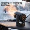 Electric Heating Fan for Car Portable Heater Defroster, 12V Compact Winter Driving Accessories Auto Windshield Defogging, Desktop Space with