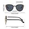 Fashion Ins Brand Design Shades Women's Retro Metal Rim Driving Anti UV Sunglasses Trendy Mirror Irregular Sun Glasses