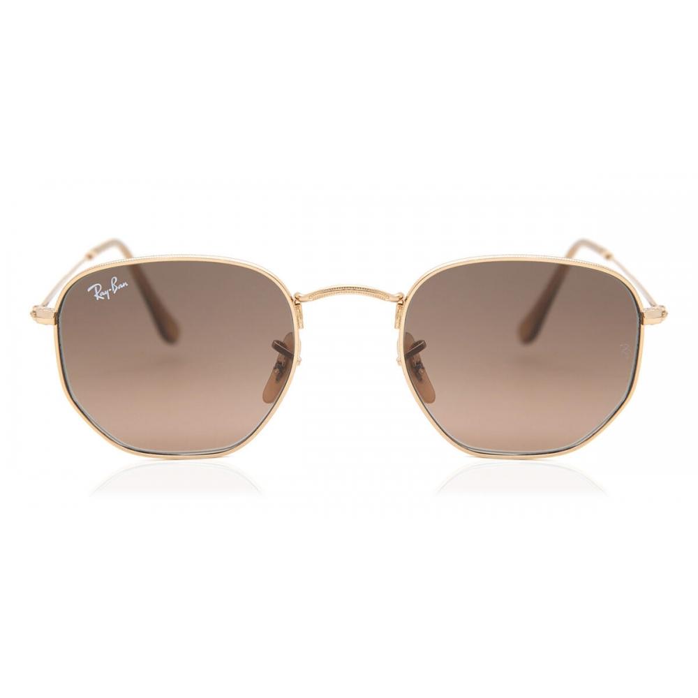 

Солнцезащитные очки Ray Ban Rb3548n Шестиугольные Металлические С Плоскими Линзами 912443 Унисекс Gold/51-21-145