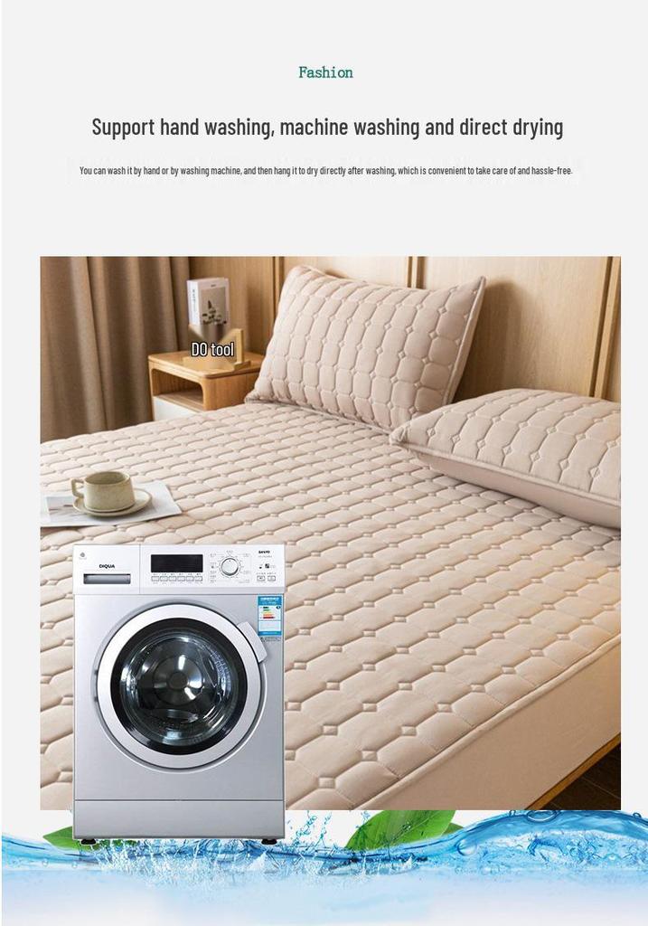 Simmons Skin-Friendly, Water-Washable, Thickened Cotton Padded Floor Mat Mattress Protector