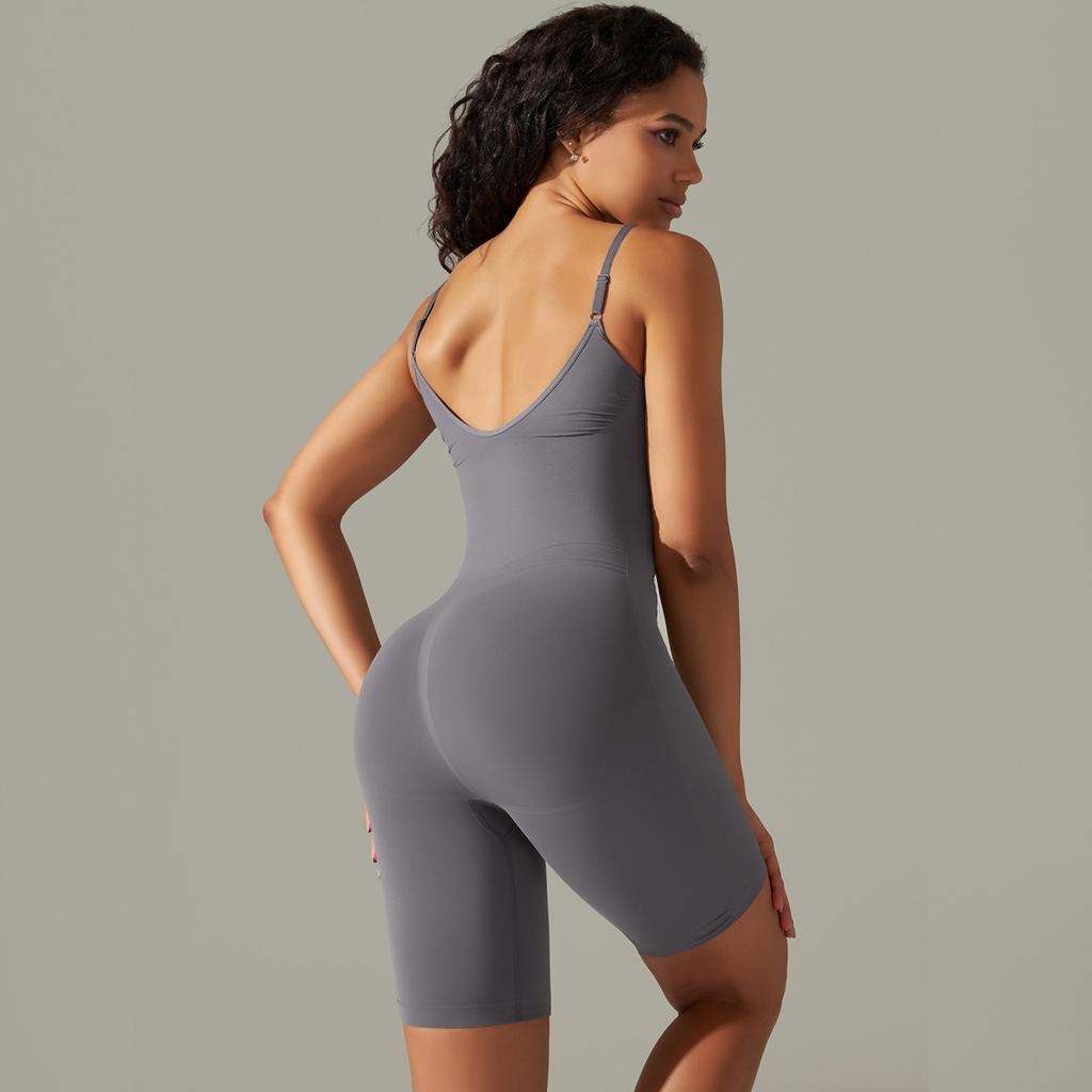 Seamless And Sexy Peach Hip One-piece Suspender Yoga Jumpsuit, Shapewear, Fitness Exercise Back Yoga Suit
