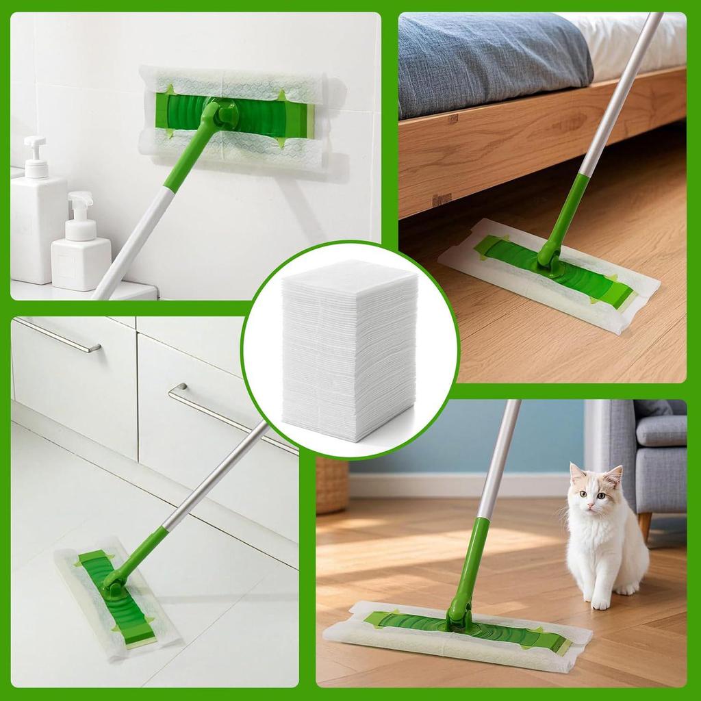 Lingettes Électrostatiques pour Serpillère: Lingettes anti-poussière jetables pour le nettoyage de la maison