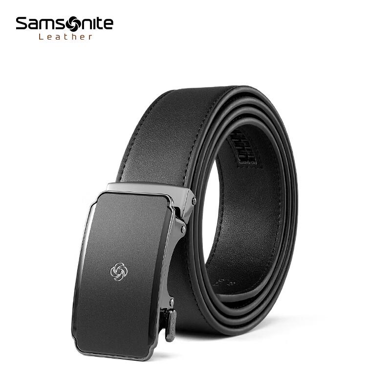 Samsonite Men's Leather Automatic Buckle Belt