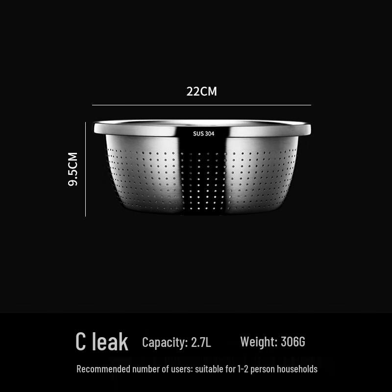 Lijia 304 Edelstahl Mehrzweck-Küchenschüssel