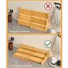 Expandable Kitchen Cabinet Organizer Bamboo Seasoning Organizer Spice Rack Organizer  Kitchen