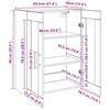 Wall Cabinet in Sonoma Oak 69.5 x 34 x 90 cm
