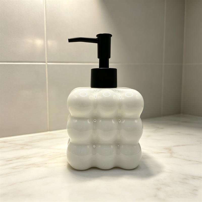 Press-Type Glass Dispenser Bottle for Home or Hotel - Ideal for Hand Soap, Shower Gel, and Lotion.