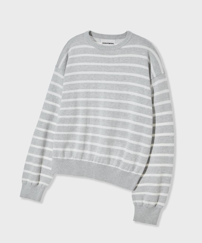 GLW Classic Striped Crop Knit Gray