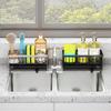Sponge Holder Kitchen Organizer Dish Drainer Soap Rack Sink Tray Stainless Steel Rack Storage Basket Shelf Kitchen Accessories
