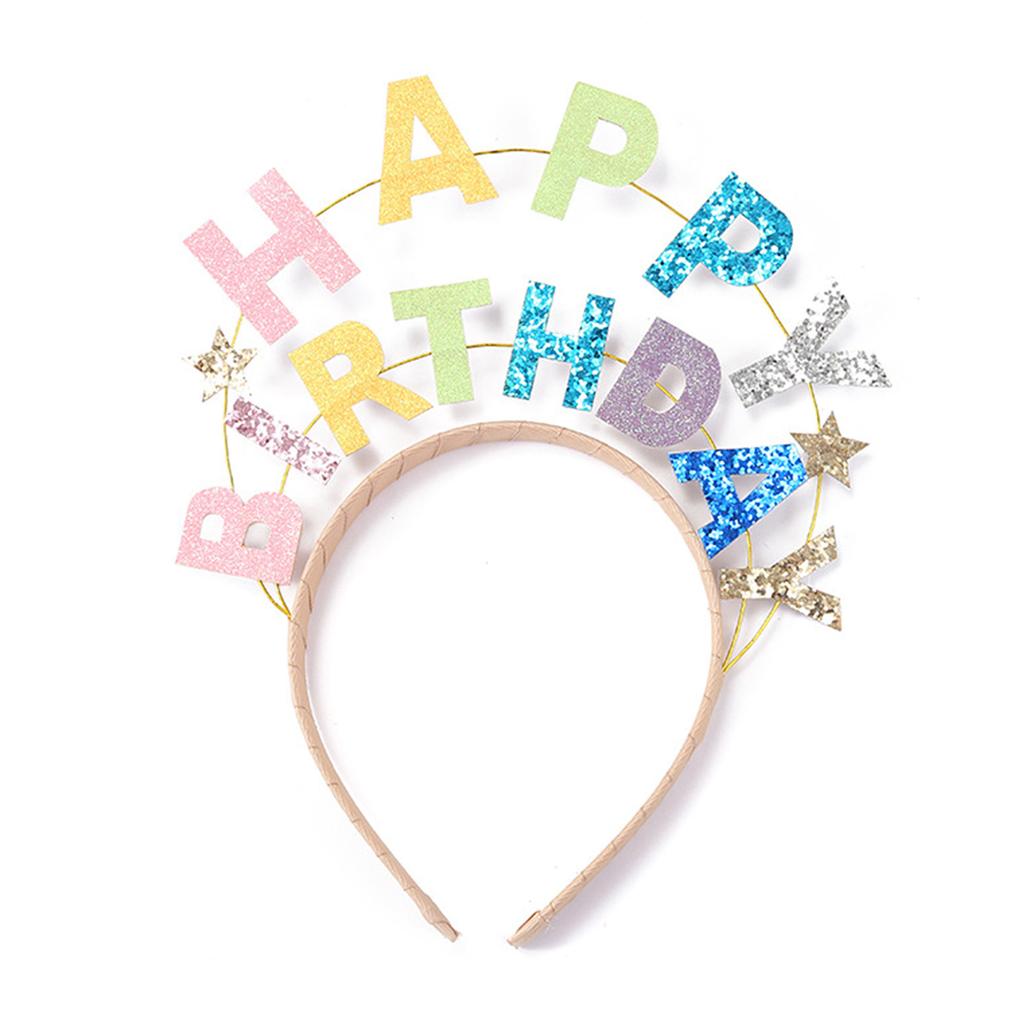 Birthday Party Crown Birthday Hair Hoop Happy Birthday Headband Birthday Party Hair Band Tiara Photography Props