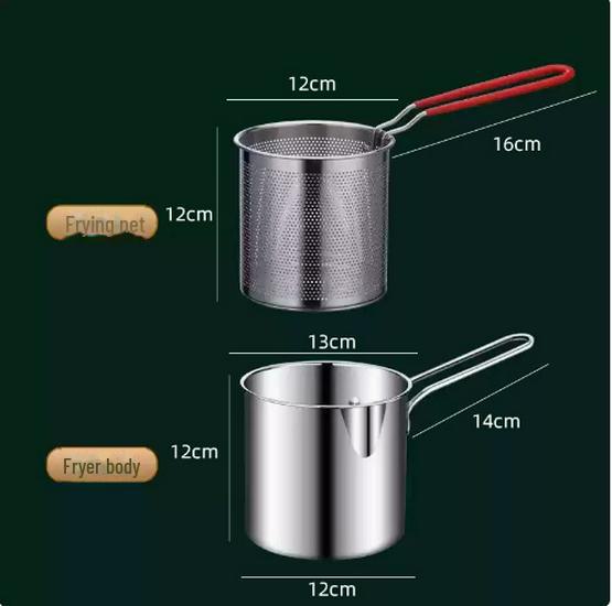 

Углубленная мини-сковорода из нержавеющей стали с фильтром для индукционных плит