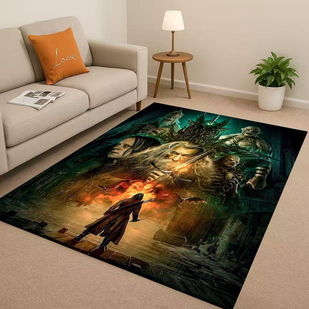 Classic L-Lord of The Rings H-Hobbit Gandalf Legolas Living Room Non-Slip Area Rug Soft Carpet for Bedroom Sofa,Home Doormat 40x60cm( 15x23in )