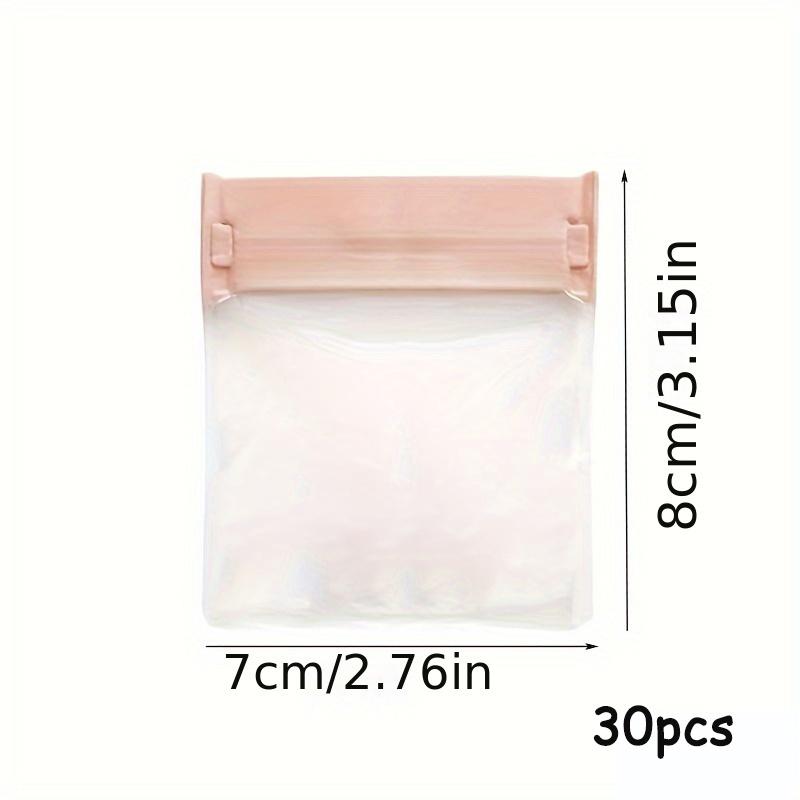 

30 шт. герметичных мешочков для хранения ювелирных изделий из ЭВА, устойчивых к окислению, для сережек, колец, ожерелий и браслетов — идеально подходят для путешествий и подарков, розовые 30pcs розовый