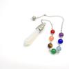 Natural Stone Crystal Agate Hexagonal Column Necklace Jewelry Accessories Pendant Pendulum Pendant L05