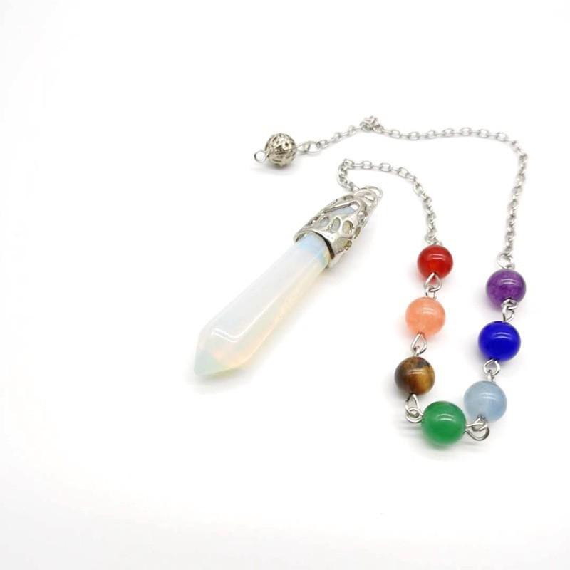 Natural Stone Crystal Agate Hexagonal Column Necklace Jewelry Accessories Pendant Pendulum Pendant L05