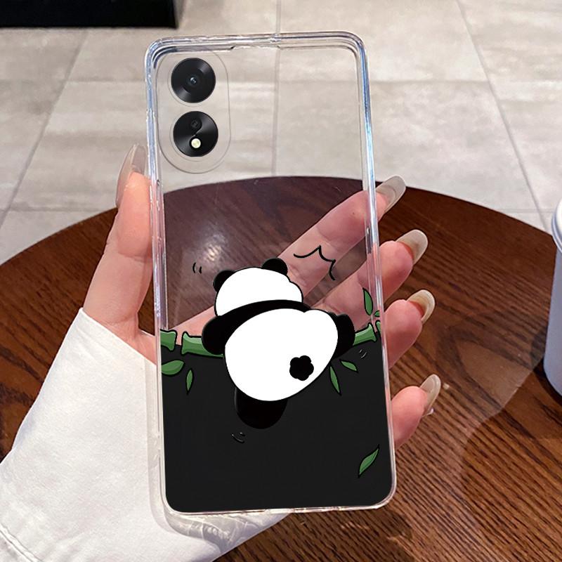 

For Oppo A18 CPH2591 Phone Cover for Oppo A38 Case CPH2579 Transparent Silicone Aesthetic Cute Cartoon Cat Cool Funny Bumper OPPO A18