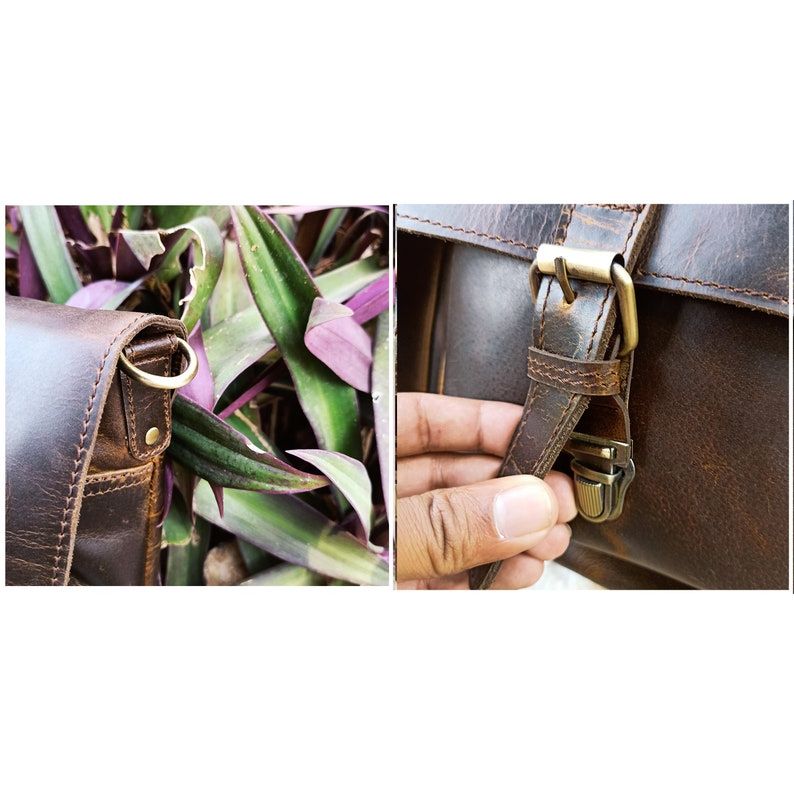 Mens Leather Messenger Bag Mens Leather Messenger Bag Briefcase Satchel Tablet Ipad Next Book Computer Laptop for Womens Day Gift