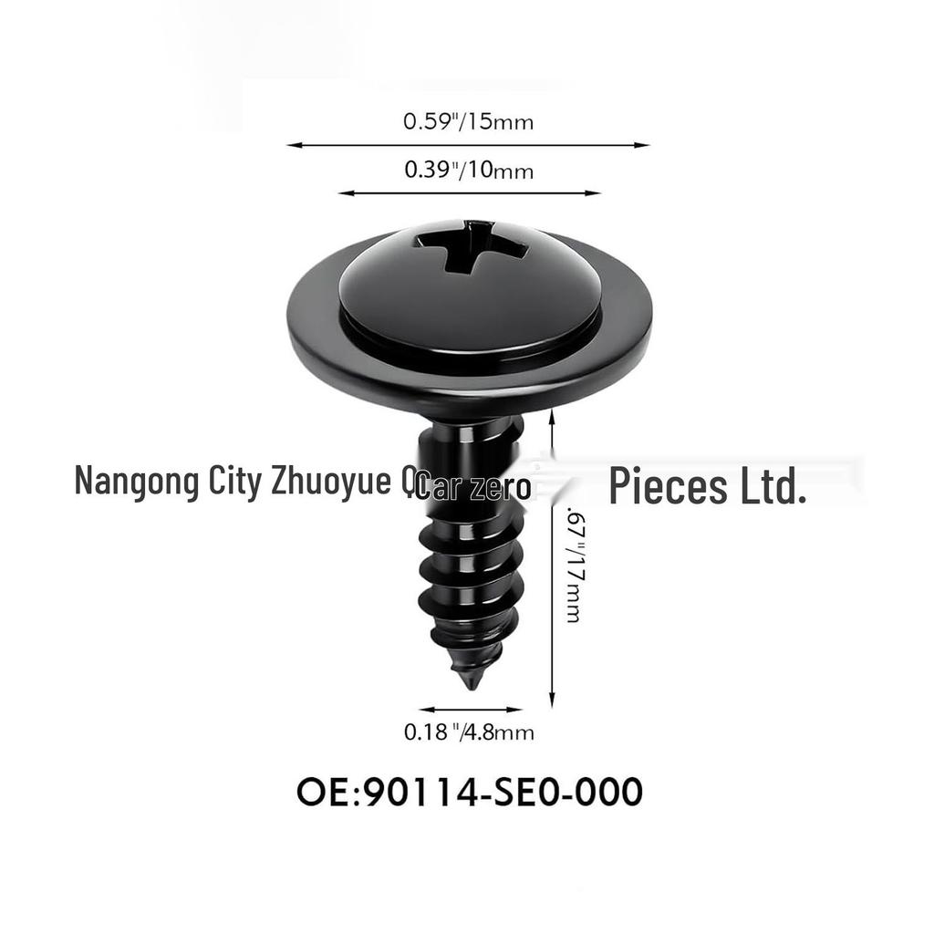 Honda Acura Mudguard Bumper Screw & U-Nut Clip Kit Fasteners
