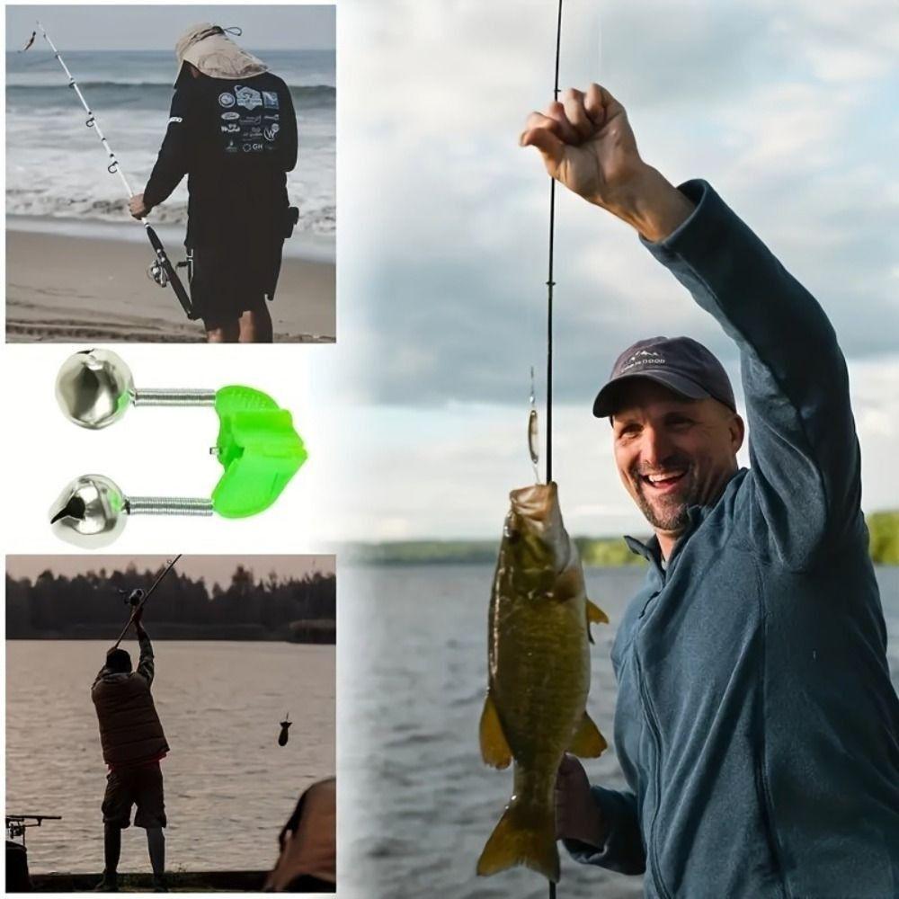 20Pcs Plastic Fishing Bite Alarms Rod Bells Tip Clip Spring Clip Tip up Lights Night Fishing