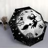 1pc Witch Moon Automatic Folding Umbrella   Compact 8 Rib Design, Durable Iron Frame for Travel, Outdoor,  a0920115