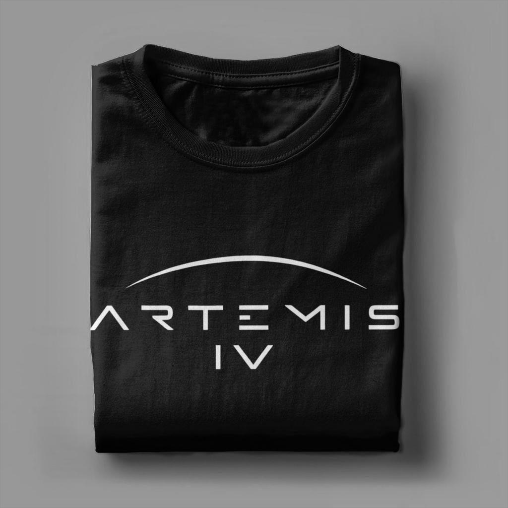 Artemis Weltraumforschung T-Shirt Mode T-Shirts Kurzarm YK Retro T-Shirt Sommer Baumwolle Übergröße Kleidung