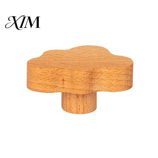 Nordische Stijl Kastknoppen Wolkvormige Houten Knoppen voor Kasten & Lades, Houten Handgrepen Kleine Opbergruimte met Schroeven, Decoratieve Kinderkamer Kind