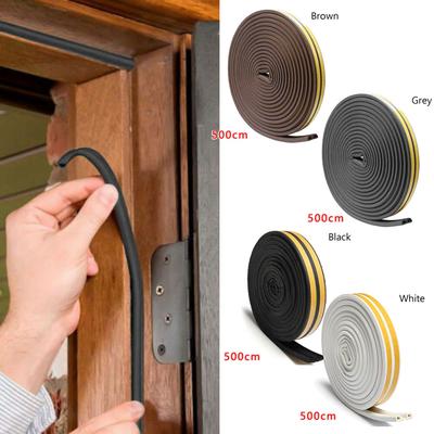 9*6mm Pencere Dolabı Kapı Ses Hava Koşullarına Dayanıklı Sızdırmazlık Şeridi D Tipi 5 Metre