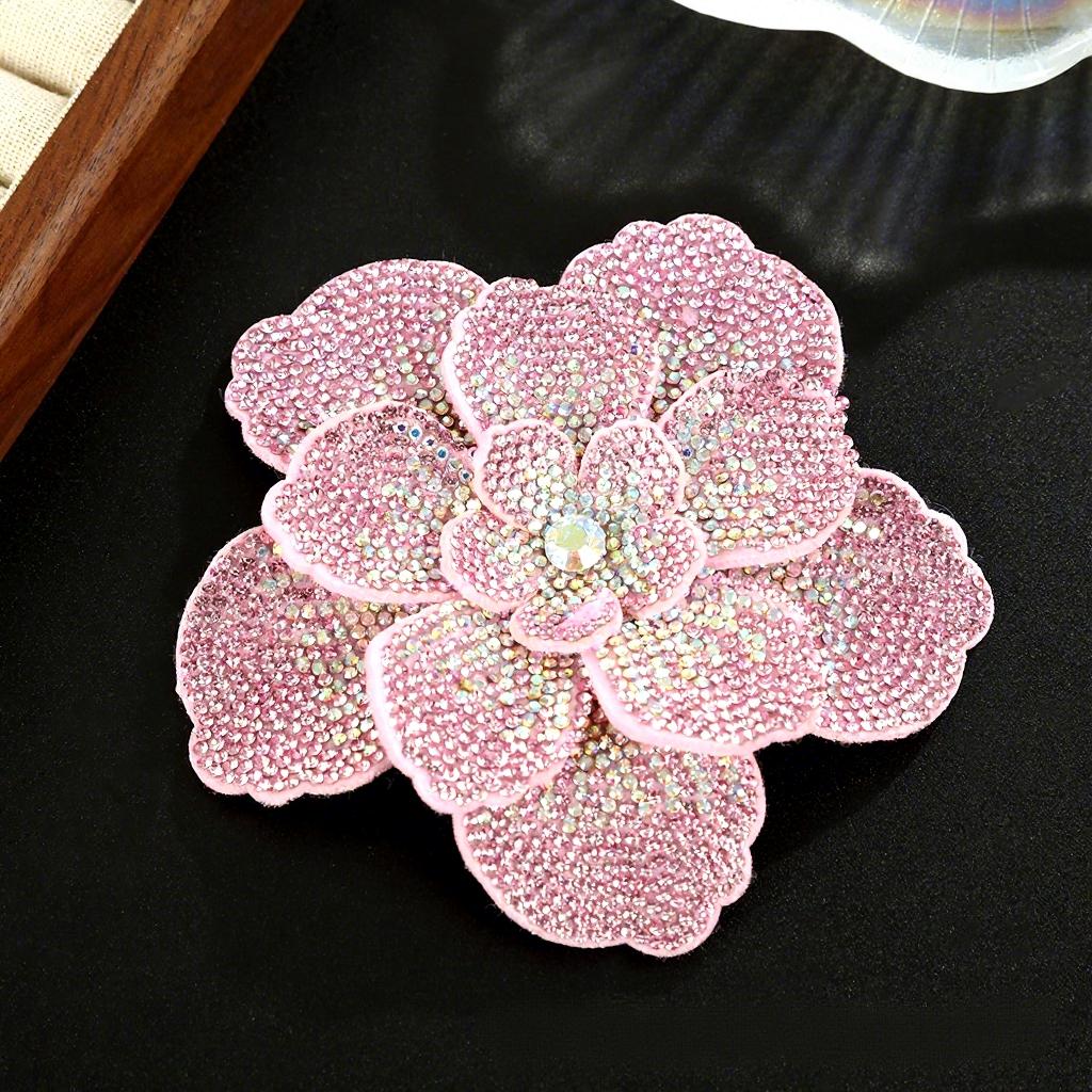 Handmade Rhinestone Flower DIY Brooch Accessories Fashion Four Seasons Shoes Garment Clothing Decoration Flower
