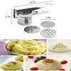 Stainless Steel Manual Potato Masher, Potato Ricer, Vegetable Masher, Fruit Juicer, Multifunctional Kitchen Utensil (Style A)