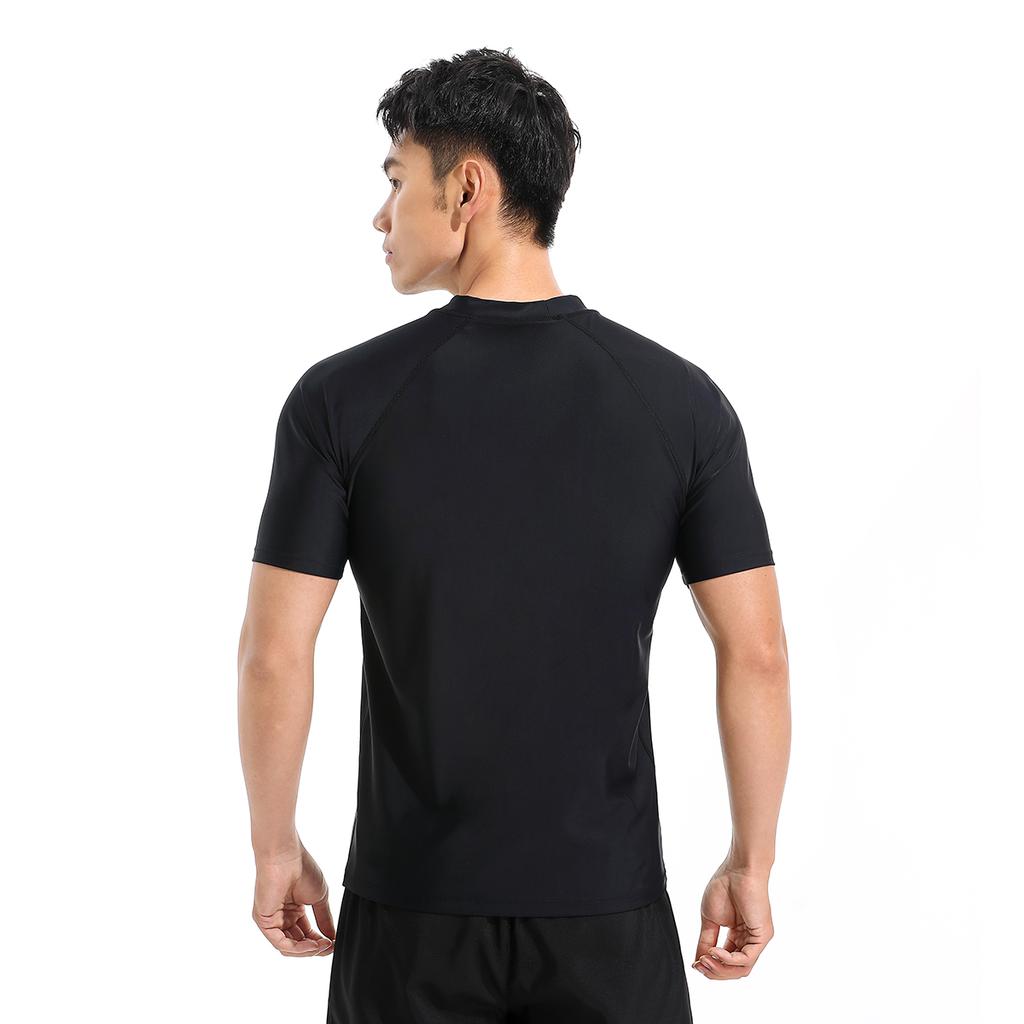 Peak Quick-Drying Short Sleeve T-Shirt And Shorts Two-Layer Swim Sports Leisure Set Men Sets Black PEAK-YS02119+YSZ4007