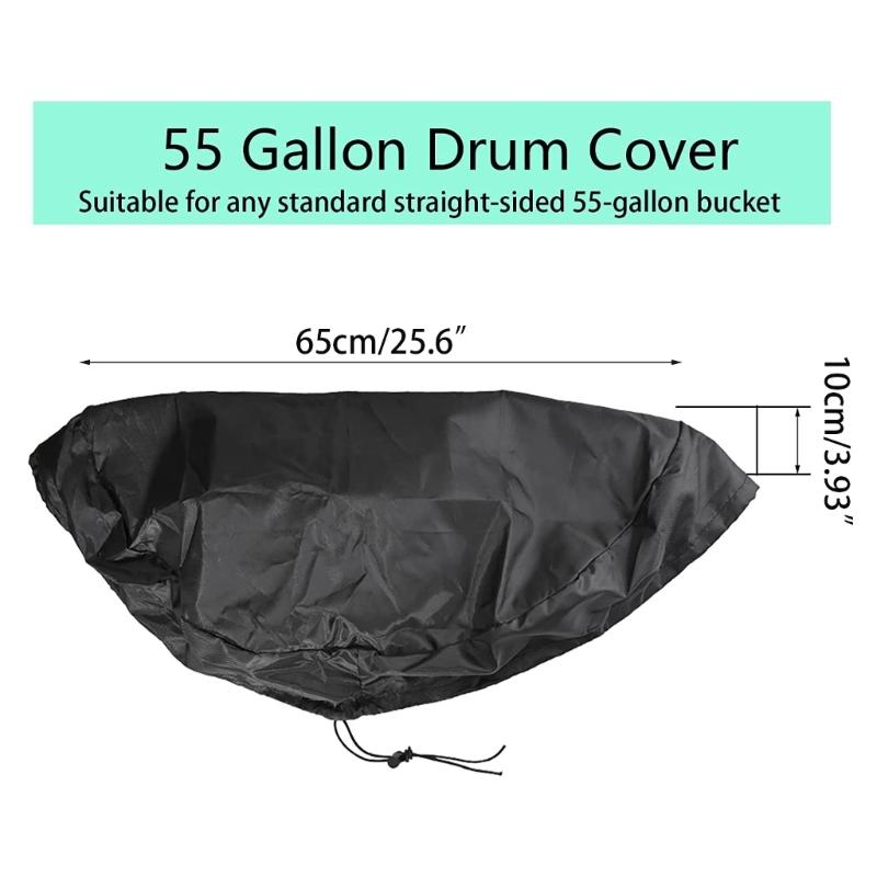55 Gallon Drum Cover Decorative Pouch Ornament Household Supplies for Outdoor Garden Yard Bucket Protections
