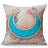 Islamic Eid Ramadan Sofa Decoration Throw Pillow Case Muslim Kareem Moon Greetings Text Symbols Cotton Linen Car Cushion Cover