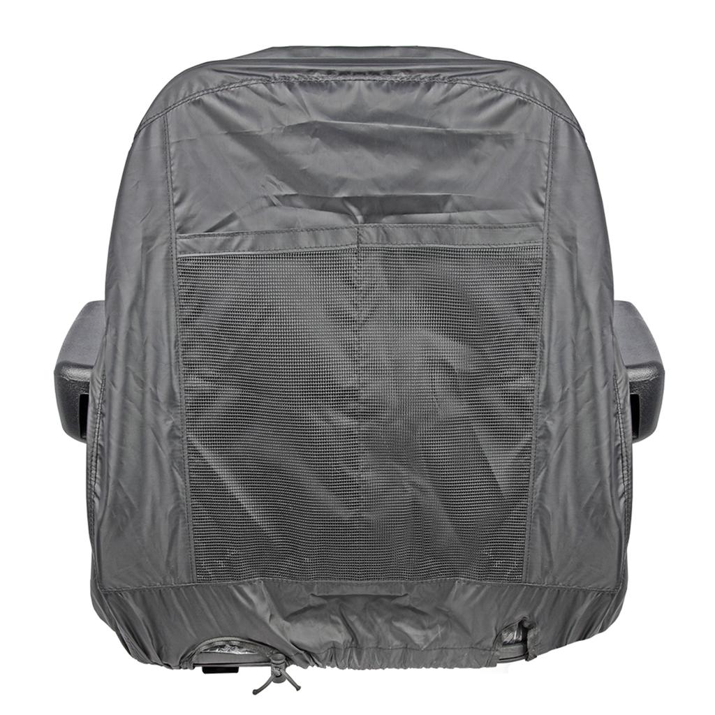 Riding Lawn Mower Seat Cover, Waterproof Tractor Seat Cover with 2 Storage Pockets, Large, Black